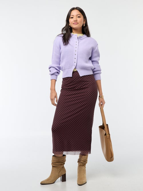 Cárdigan abotonado de punto grueso - Kiabi