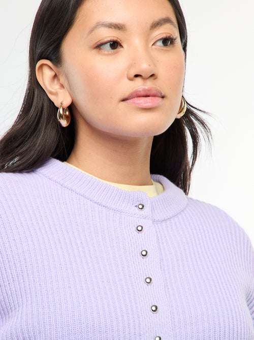 Cárdigan abotonado de punto grueso - Kiabi