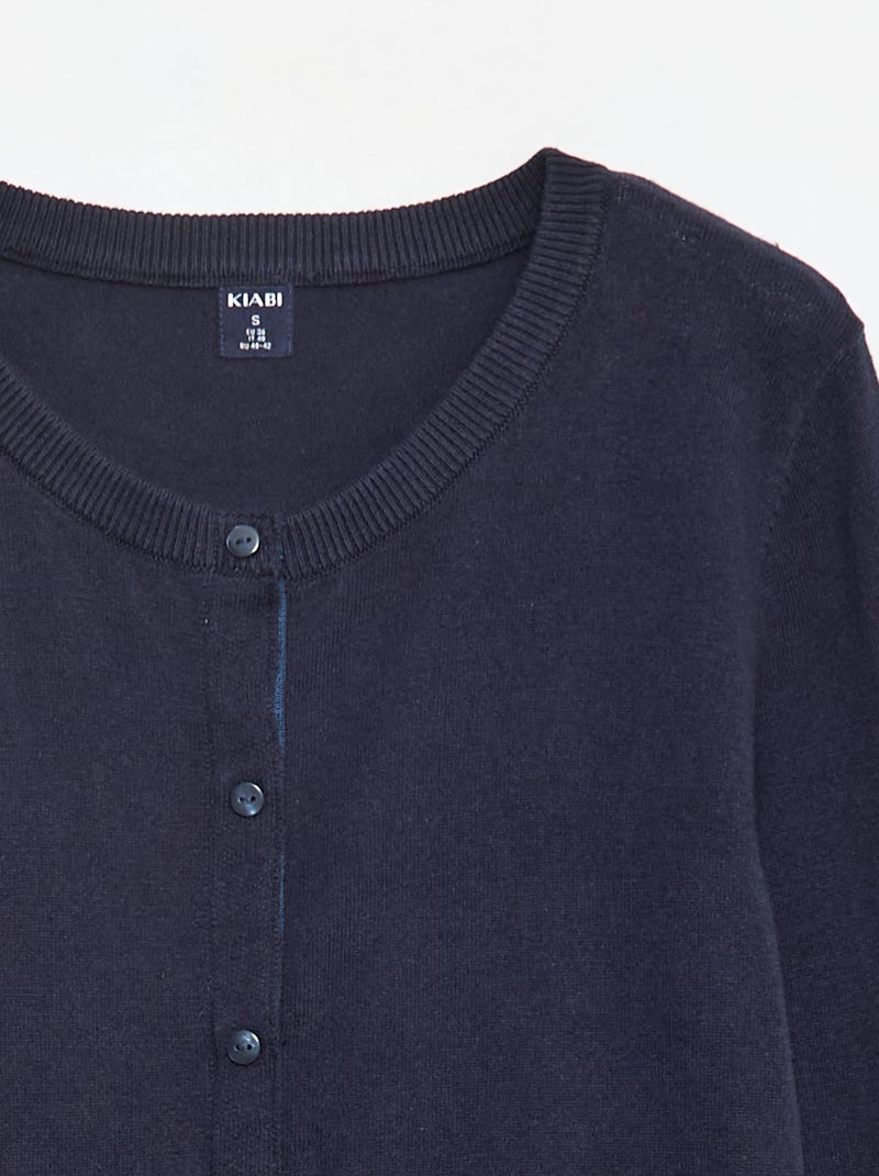 Cárdigan básico - colección fácil de poner azul - Kiabi