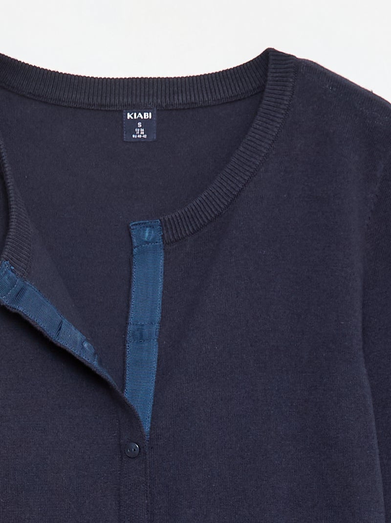 Cárdigan básico - colección fácil de poner azul - Kiabi
