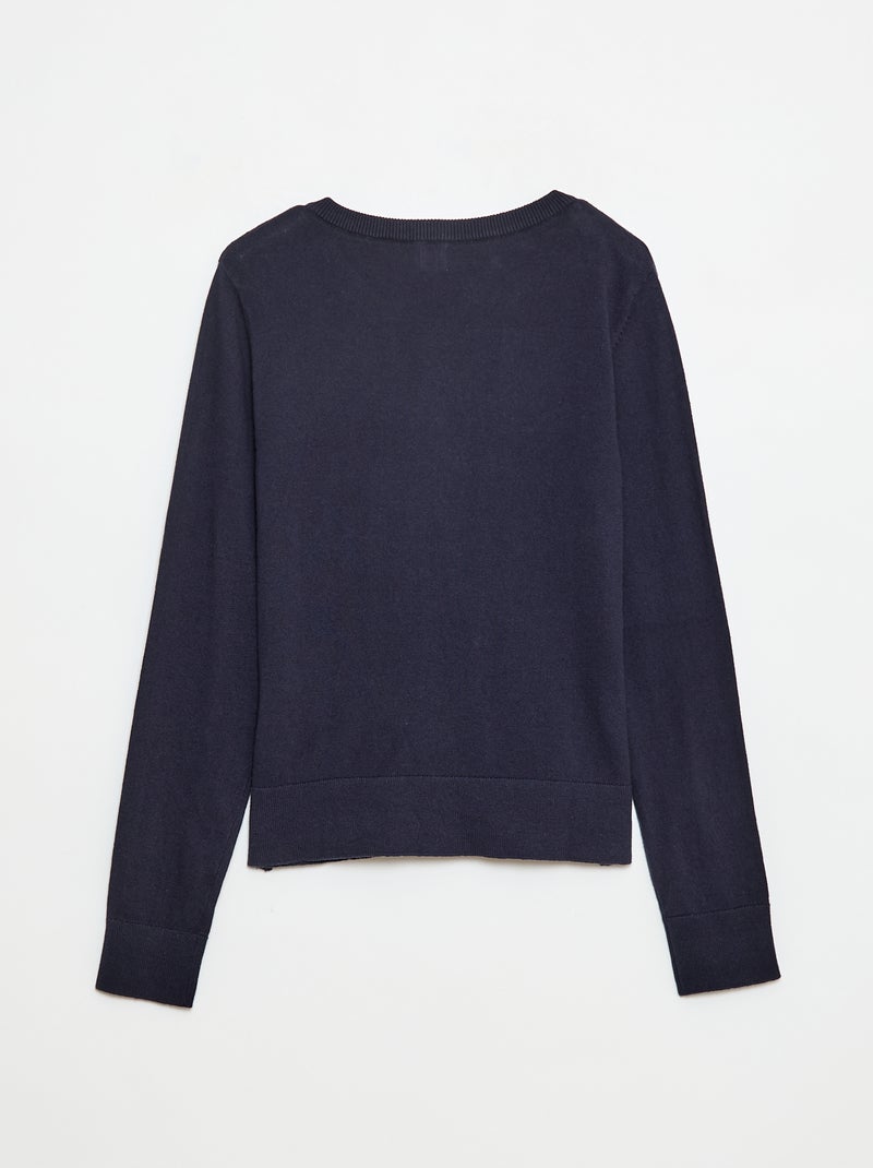 Cárdigan básico - colección fácil de poner azul - Kiabi