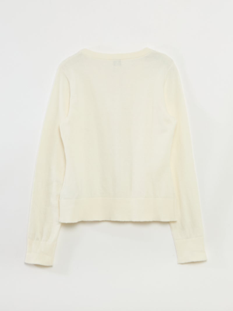 Cárdigan básico - colección fácil de poner Blanco - Kiabi