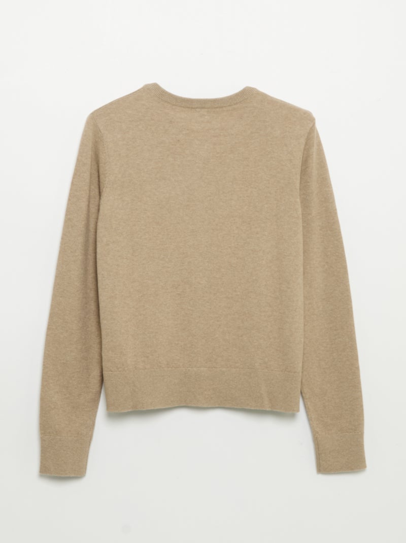 Cárdigan básico - Fácil de poner Beige - Kiabi