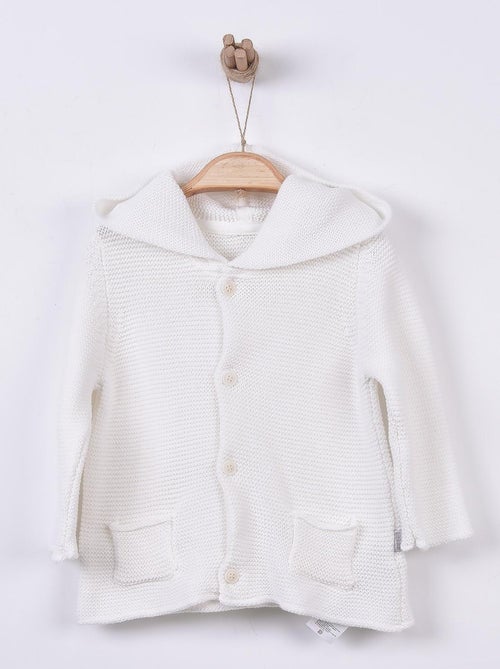 Cardigan bebé con capucha de algodón orgánico | kitikate - Kiabi