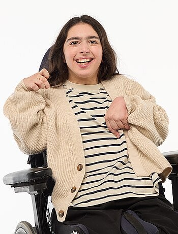 Cárdigan cálido con botones imantados - colección fácil de poner