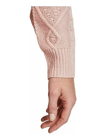 Cárdigan cálido con cremallera y cuello alto con ochos - Afibel