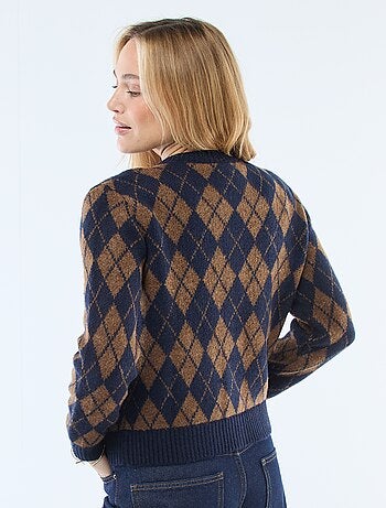 Cárdigan cálido con estampado