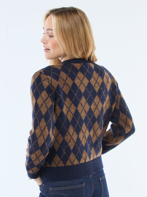 Cárdigan cálido con estampado - Kiabi