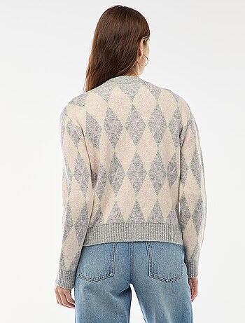 Cárdigan cálido con estampado