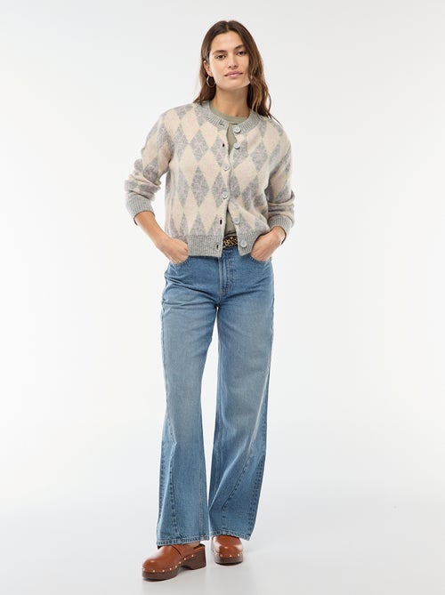 Cárdigan cálido con estampado - Kiabi