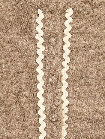 Cárdigan con bies contrastado