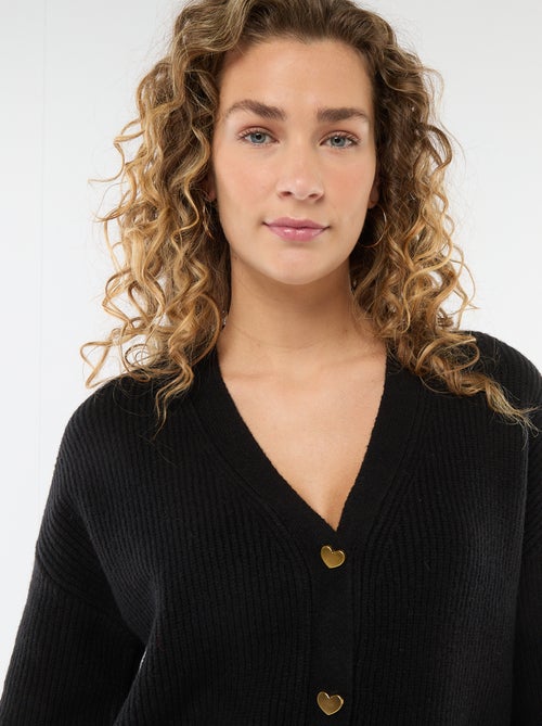 Cárdigan con botones de corazones - Kiabi