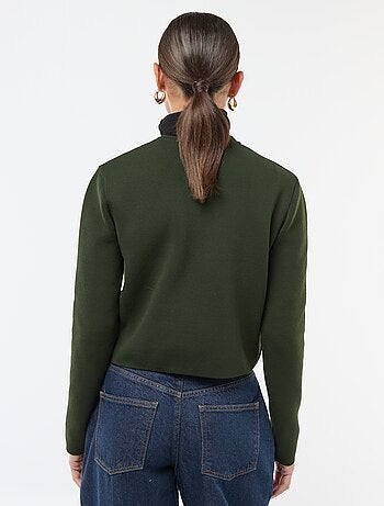 Cárdigan con botones dorados de punto texturizado