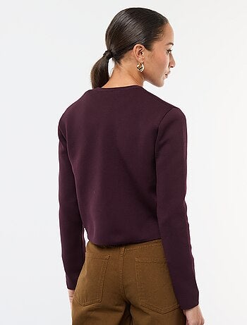 Cárdigan con botones dorados de punto texturizado