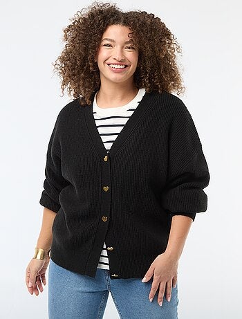 Cárdigan con botones en forma de corazón