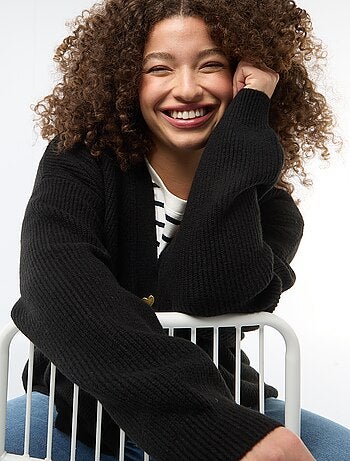 Cárdigan con botones en forma de corazón