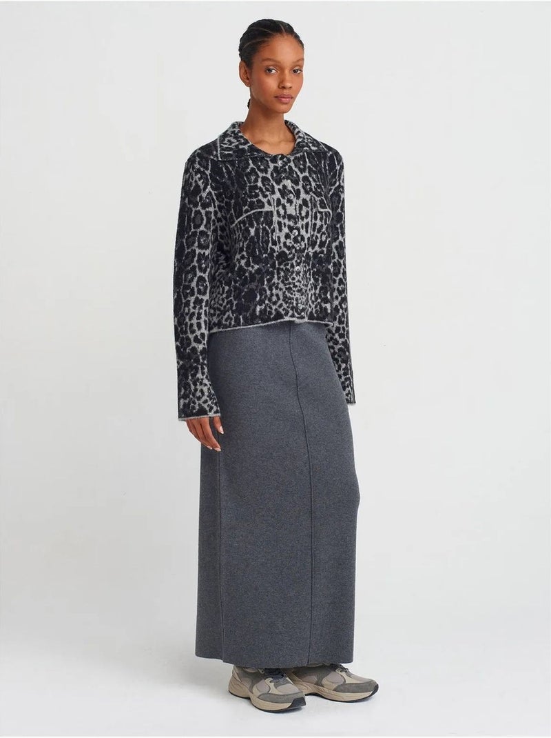 Cárdigan con botones en jacquard de leopardo dilvin Multicolor - Kiabi