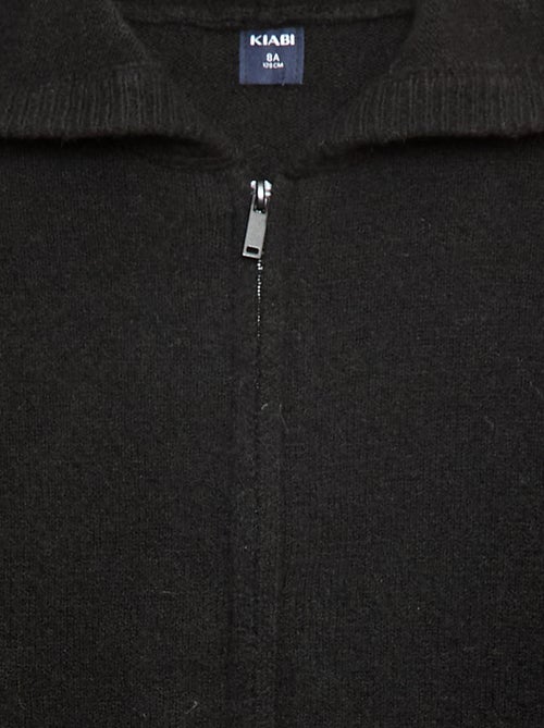 Cárdigan con capucha de punto jaspeado - Kiabi