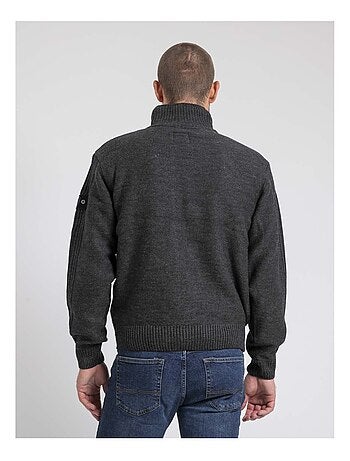 Cárdigan con cremallera cuello alto de puro algodón LITRITON