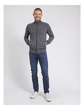 Cárdigan con cremallera cuello alto LUMORAY