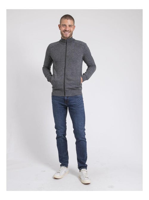 Cárdigan con cremallera cuello alto LUMORAY - Kiabi