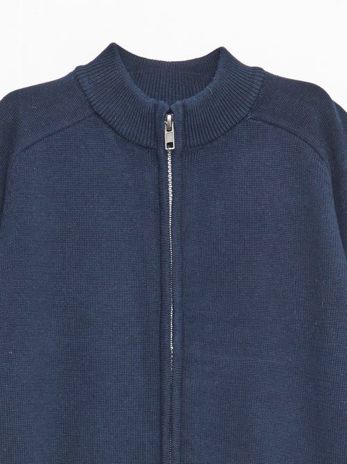 Cárdigan con cremallera y cuello alto - Kiabi