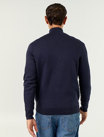 Cárdigan con cremallera y cuello alto