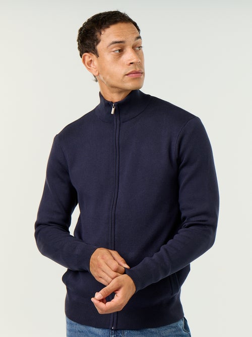 Cárdigan con cremallera y cuello alto - Kiabi Cárdigan con cremallera y cuello alto - Kiabi