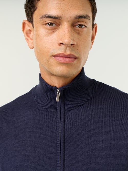 Cárdigan con cremallera y cuello alto - Kiabi Cárdigan con cremallera y cuello alto - Kiabi