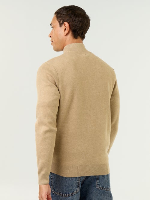 Cárdigan con cremallera y cuello alto - Kiabi Cárdigan con cremallera y cuello alto - Kiabi