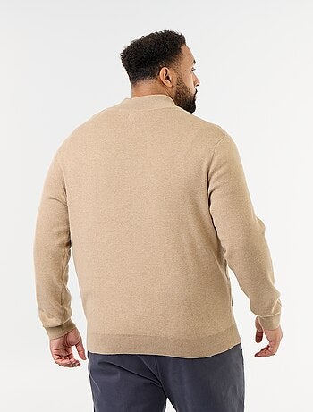 Cárdigan con cremallera y cuello alto