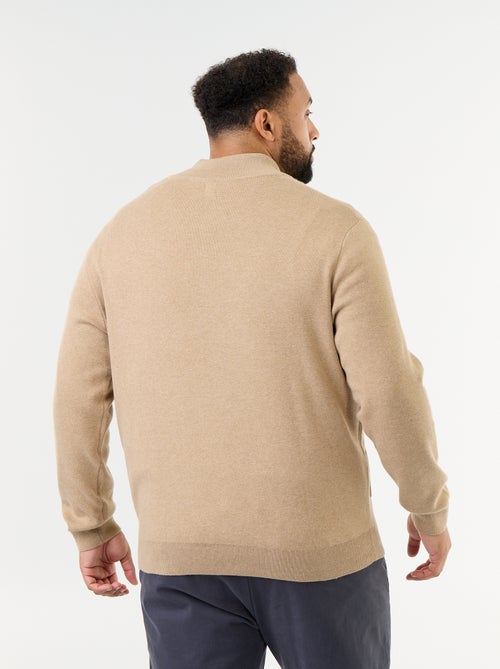 Cárdigan con cremallera y cuello alto - Kiabi Cárdigan con cremallera y cuello alto - Kiabi
