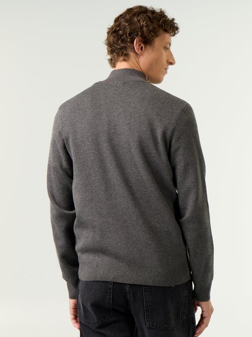 Cárdigan con cremallera y cuello alto - Kiabi Cárdigan con cremallera y cuello alto - Kiabi
