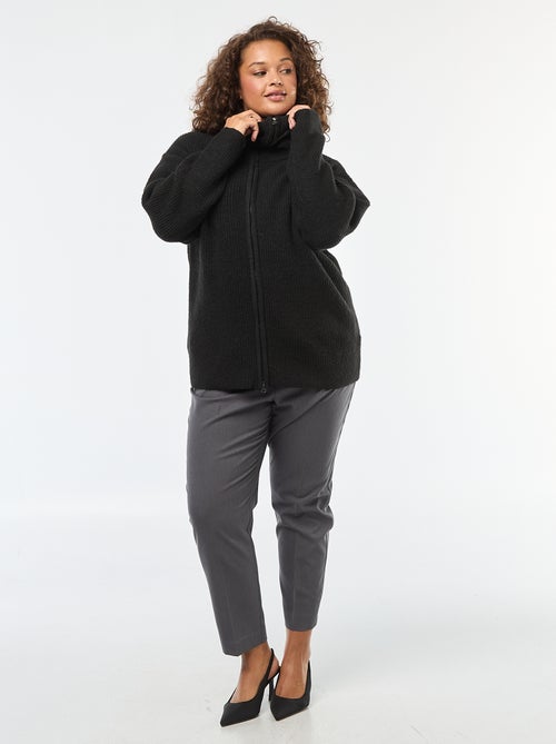 Cárdigan con cremallera y cuello chimenea - Kiabi