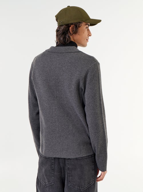Cárdigan con cremallera y cuello de camisa - Kiabi