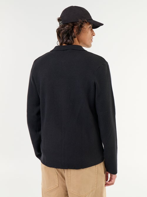 Cárdigan con cremallera y cuello de camisa - Kiabi Cárdigan con cremallera y cuello de camisa - Kiabi