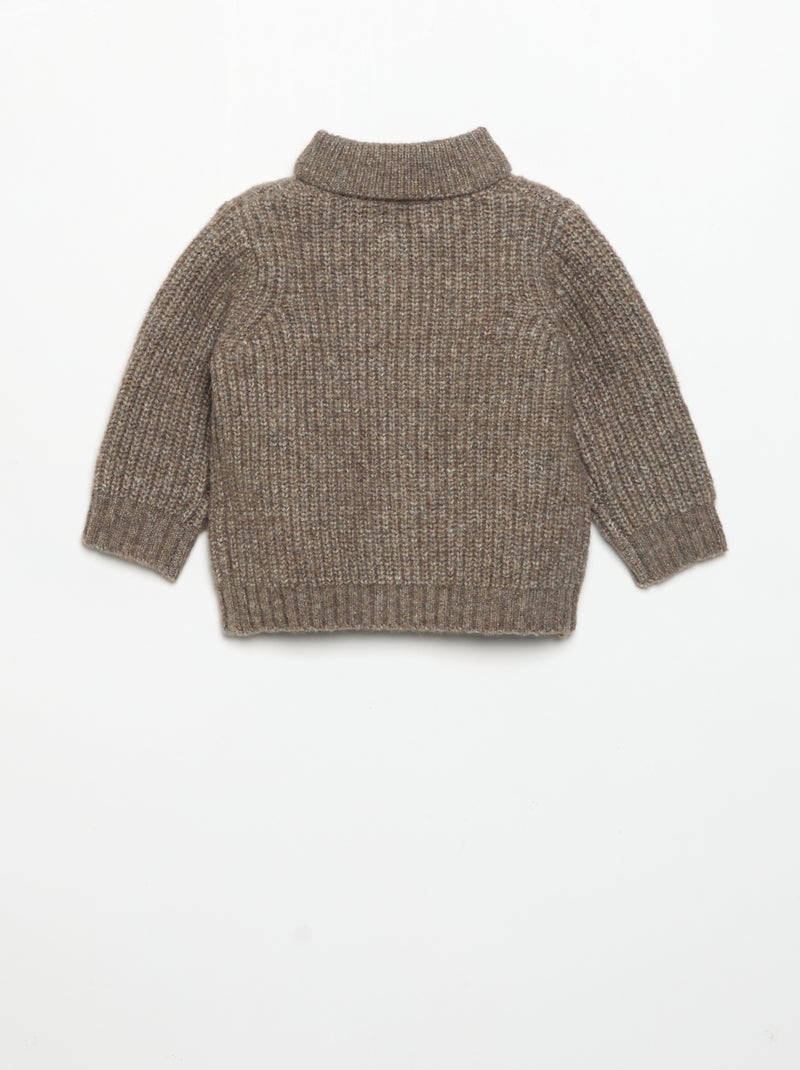 Cárdigan con cuello chal Marron - Kiabi