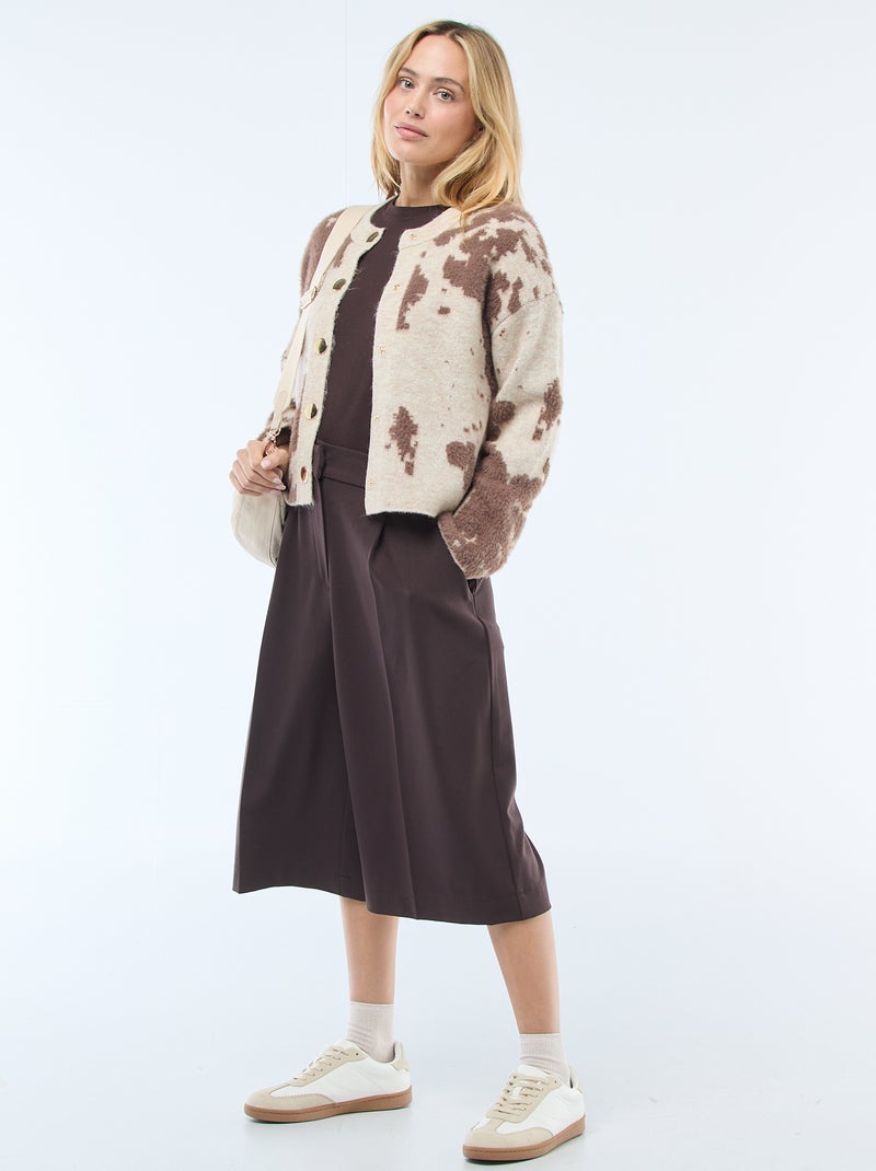Cárdigan con estampado de vaca Marron - Kiabi