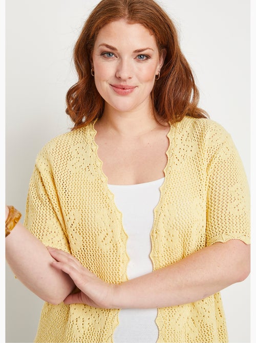 Cárdigan corto calado de manga corta - AFIBEL - Kiabi