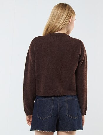 Cárdigan cropped de punto