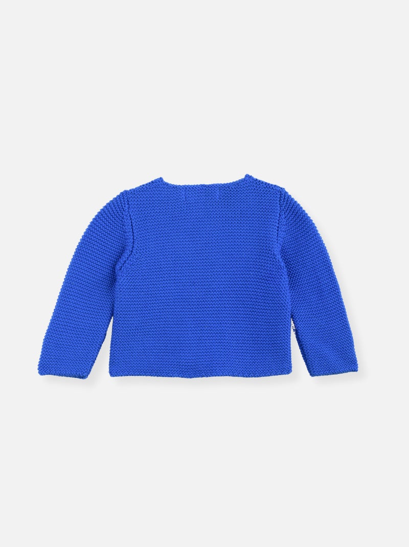 Cárdigan de algodón orgánico de 4 botones Azul - Kiabi