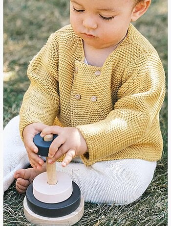 Cárdigan de algodón orgánico de 4 botones