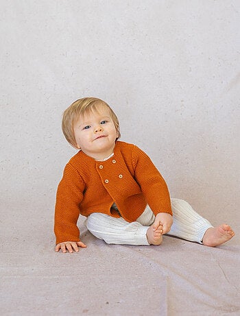 Cárdigan de algodón orgánico de 4 botones