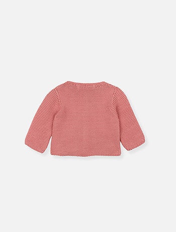 Cárdigan de algodón punto bobo