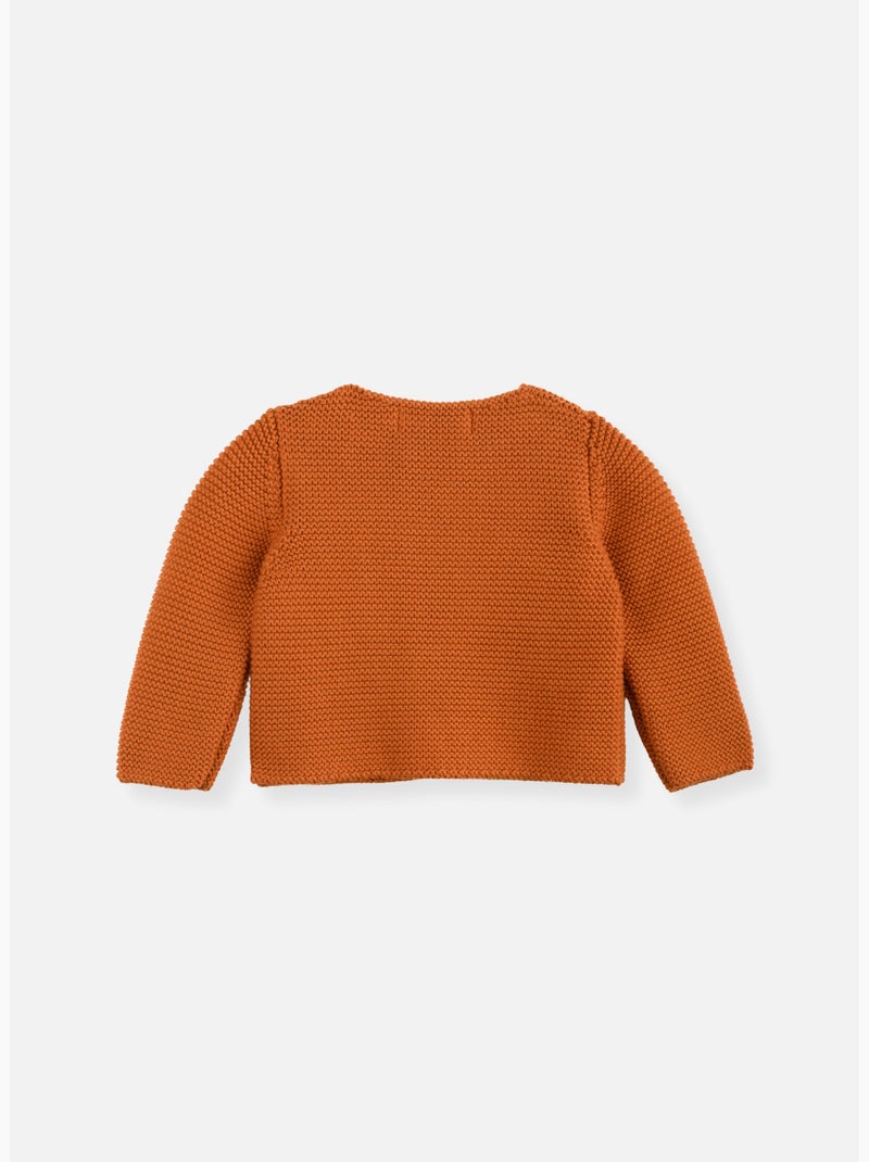 Cárdigan de bebé en algodón ecológico Naranja - Kiabi