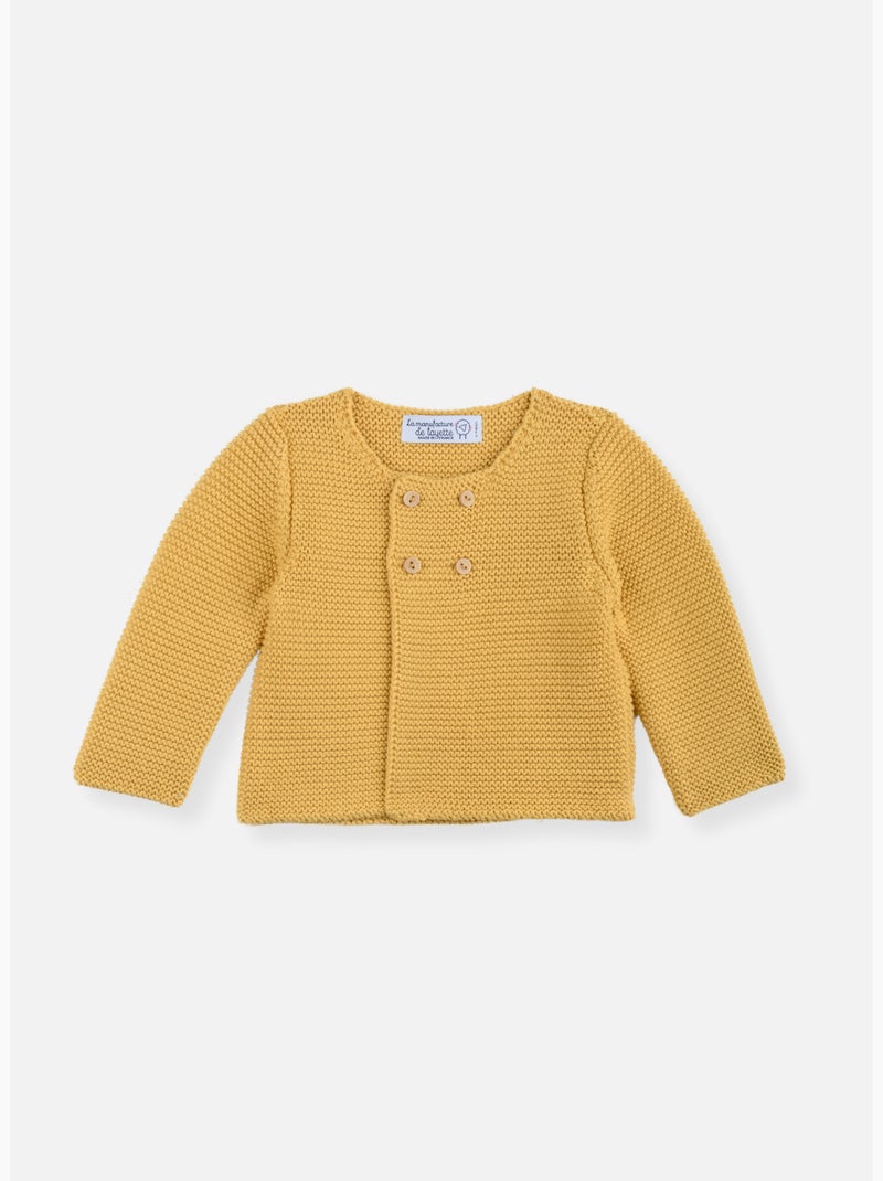 Cárdigan de bebé mayor en algodón ecológico Mostaza - Kiabi