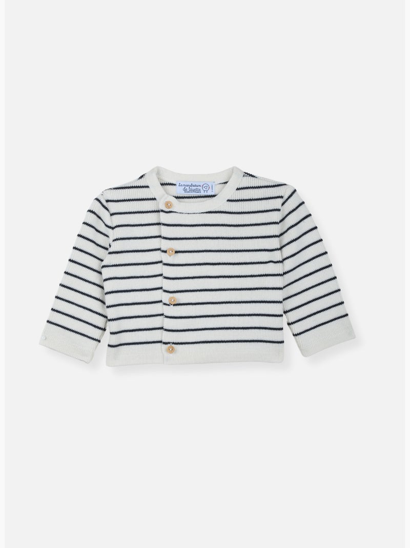 Cárdigan de bebé petits marins Blanco Azul - Kiabi