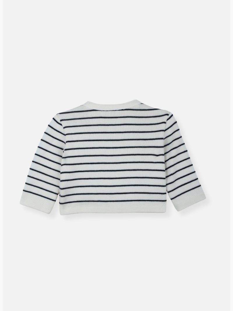 Cárdigan de bebé petits marins Blanco Azul - Kiabi