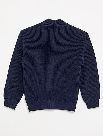 Cárdigan de cuello alto con cremallera