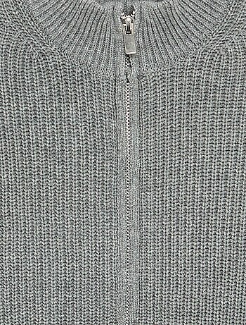 Cárdigan de cuello alto con cremallera